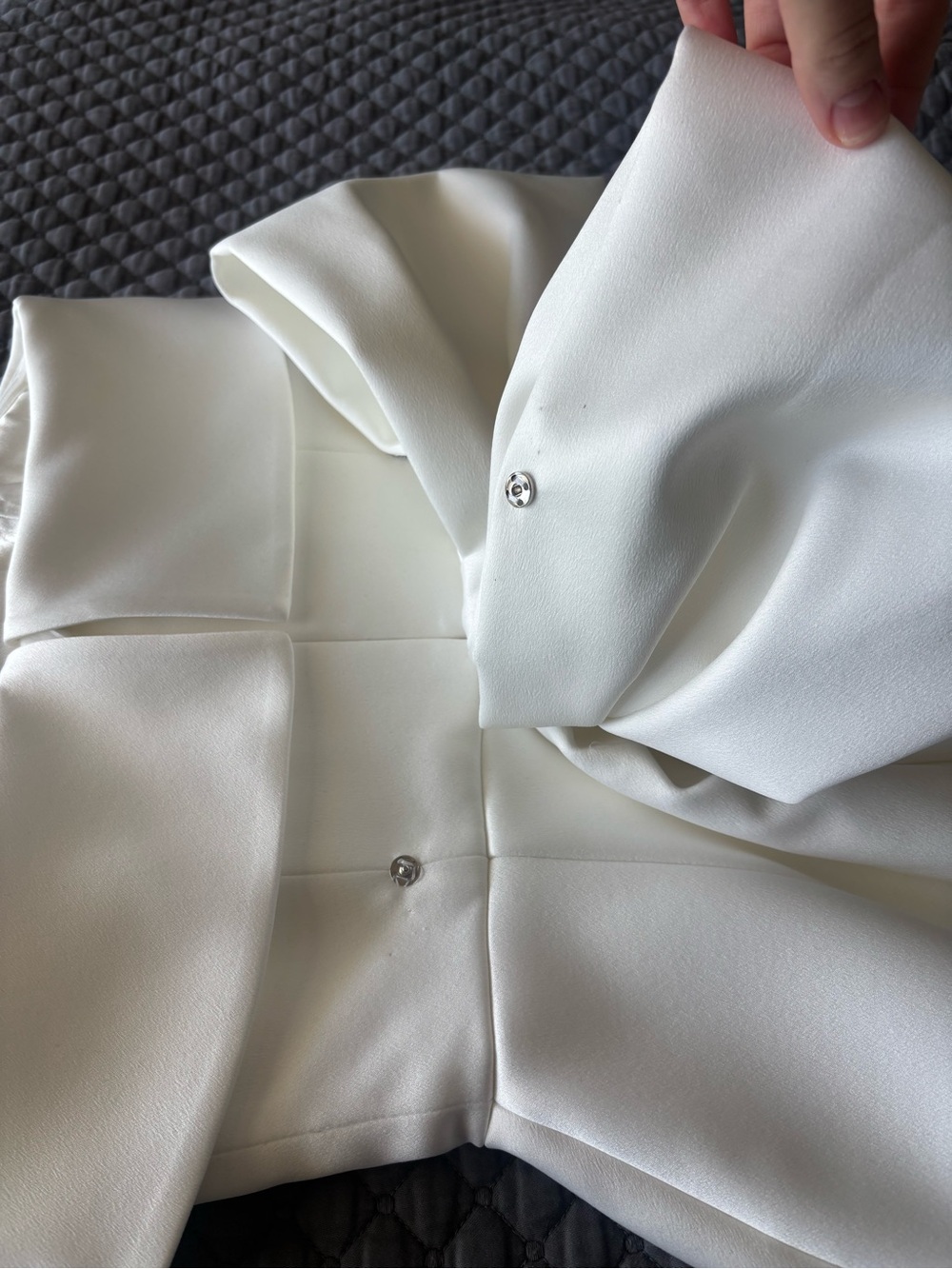 NADINE MERABI Heather Strapless White Mini Dress - Picture 9 of 12